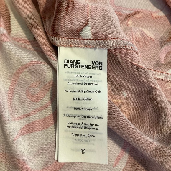 Diane Von Furstenberg Alik spaghetti strap rose print midi dress, S - Picture 11 of 11